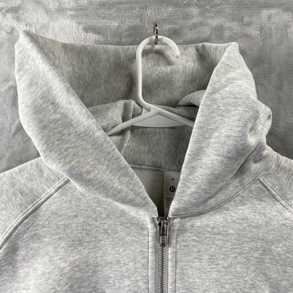 Lululemon Hoodie womens Medium Loungeful Full Zip Relaxed Fit Cropped Fleece NWT - Picture 5 of 15